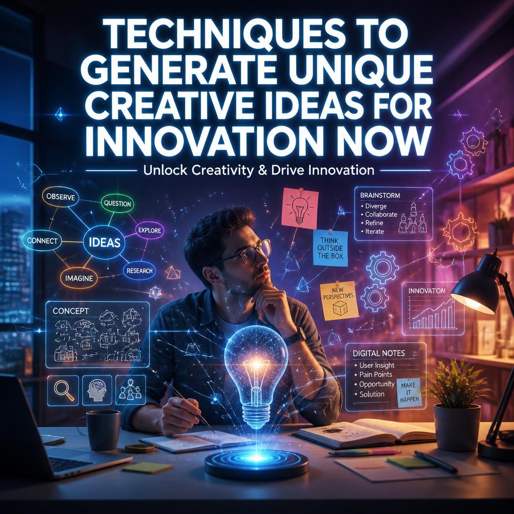 Techniques to Generate Unique Creative Ideas for Innovation Now